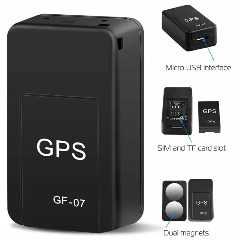 1/2/3pcs Car Mini GPS Tracker Anti-Theft Locator Real Time Tracking SIM Positioner Magnetic Mount Anti-Theft Tracker GF-07