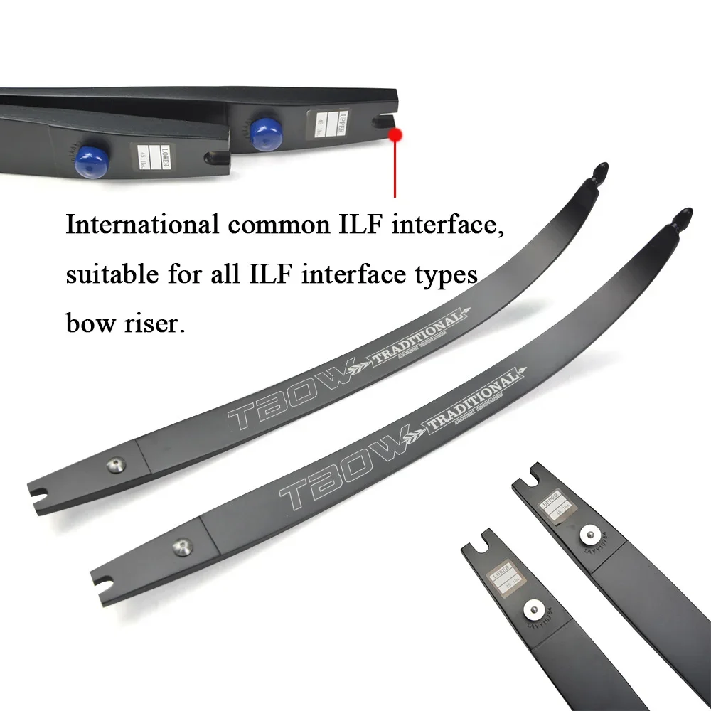 62" ILF Archery Recurve Bow 30-60lbs Competitive Bow 19" Takedown Handle for Arrow Hunting Shooting Accessories JUNXING H1