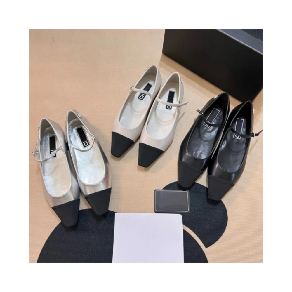 Designer Ballet Flat Shoes Paris Brand Dress Shoes Women Luxury Spring Quilted Genuine Leather Slip on Ballerina Round Toe Loafer Ladies Espadrilles Sandals TS14