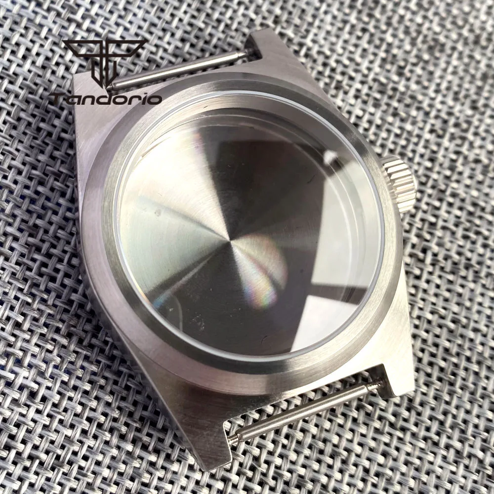 38mm AR Coating Domed Sapphire Glass Brushed Dive Watch Case 200M Waterproof Fit NH35 NH36 ETA2824 PT5000 Automatic Movement