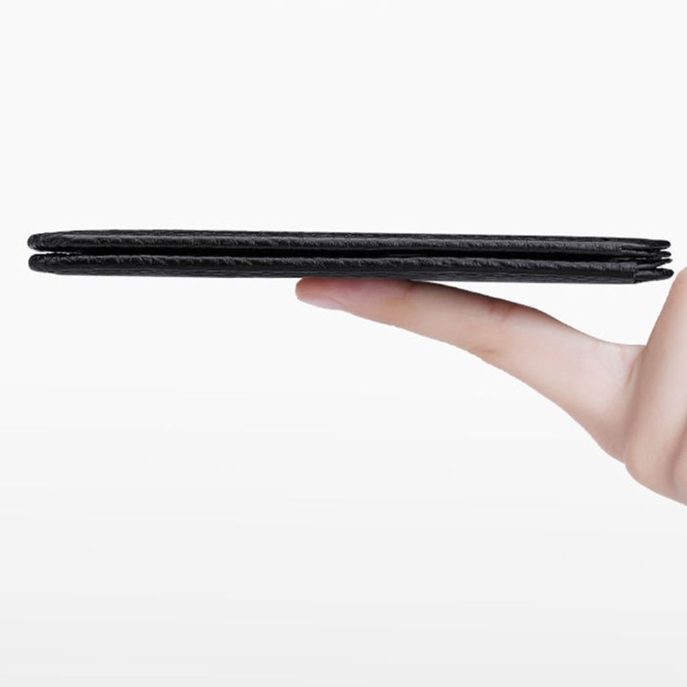 Multi-card Slot Solid Color Portable Leather Card Case Universal Bank Card Credit Card ID Bus Card Holder Travel Card Organizer