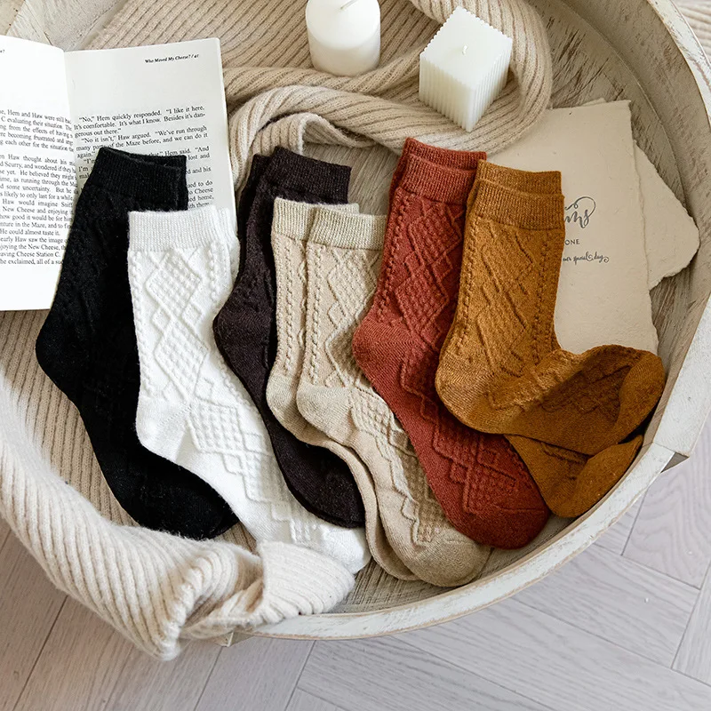 Warm Wool Cozy Womens Winter Socks for Women Winter Cashmere Fluffy Fuzzy Long Thermal Socks Women Calcetines Termicos Winter