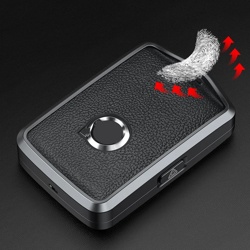 Aluminum Alloy Leather Car Key Case Cover for Volvo C40 S60 S90 XC40 XC60 XC90 V60 V90 T6 T8 Auto Accessaries Keychain