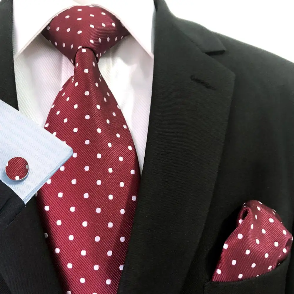 Paisley Blue Multicolor Mens Necktie Set Wedding with Classic Pocket Square Party Cufflinks Silk Fashion