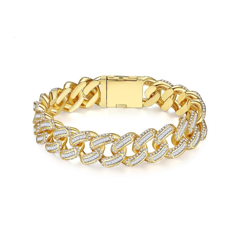 Gold Fill Wedding Bracelet with White Topaz & CZ Dias