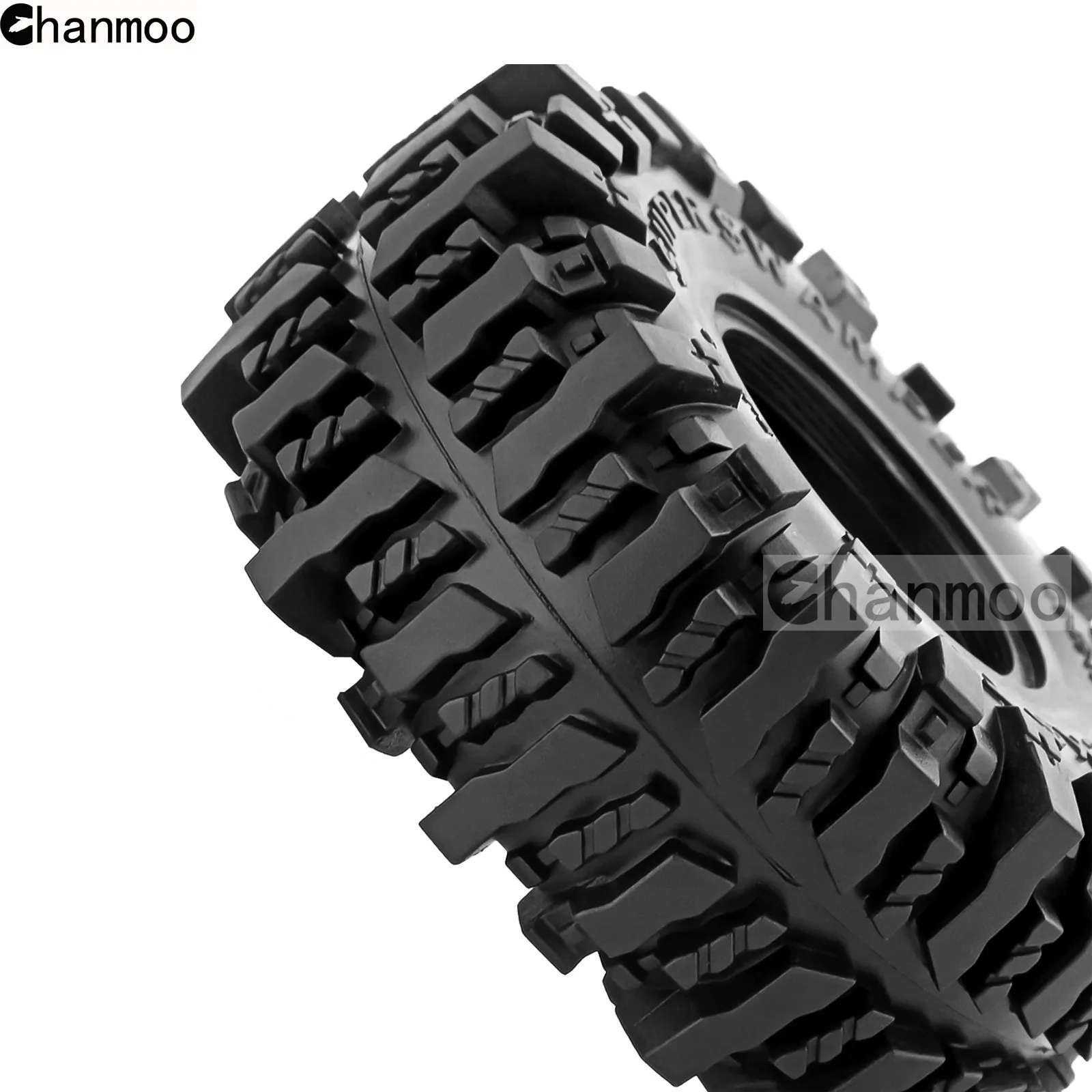 Chanmoo 1.9in Crawler Tires 118mm Wheel Rubber Tyre for 1:10 RC Car Axial Traxxas SCX10 II III TRX4 RC4WD D90 YK4102 Gen8 Redcat