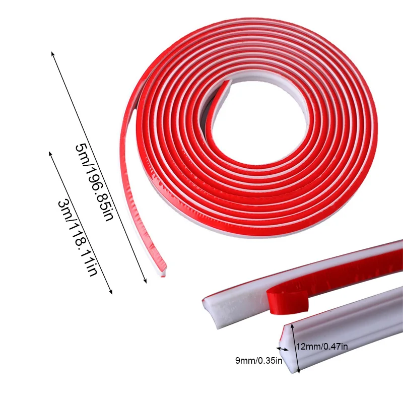 3/5M 1 Pack Self-adhesive Wall Corner Skirting Line Molding Ceiling Caulk Internal Strip Edge Trim Strip Home Decorative Supply