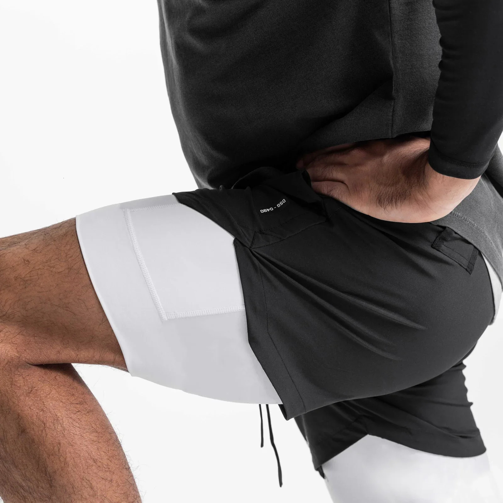 Summer muscle fitness brothers sports 2 in 1 double shorts mens leisure pants 240518