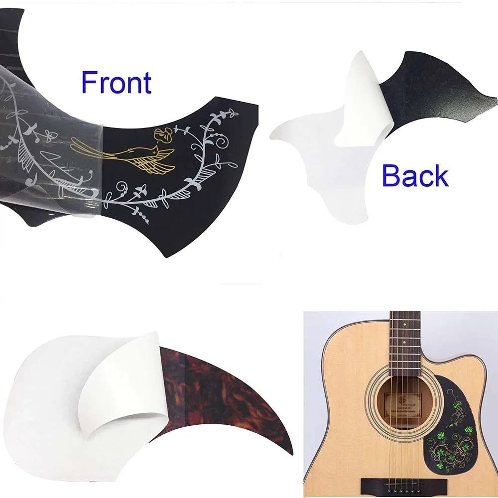 Acoustic Guitar Pickguard Scratch Plate Self Adhesive Pick Guard Sticker Folk Acoustic Guitar Pickguard Accessories