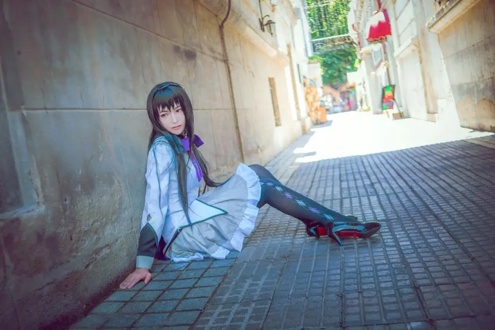 Puella Magi Madoka Magica Akemi Homura Cosplay Original Stocking Prom Costume Homura Akemi Cosplay Socks