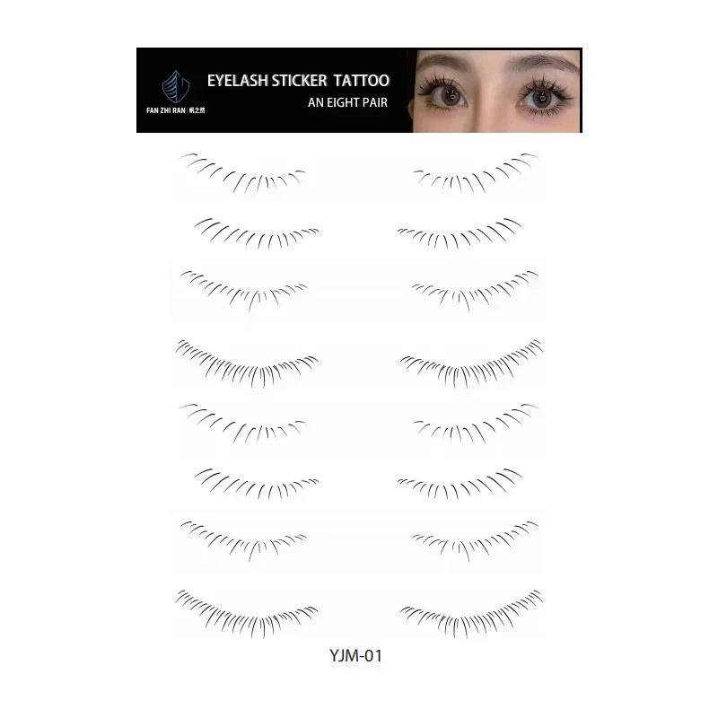 Lower Eyelash Tattoo Stickers Waterproof Lasting Fake Lashes Temporary Tattoo Patch Natural Lifelike False Eyelashes Eye Makeup