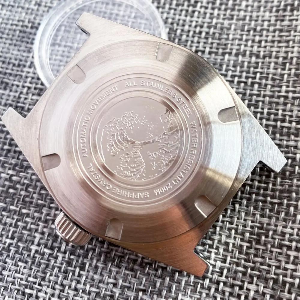 38mm AR Coating Domed Sapphire Glass Brushed Dive Watch Case 200M Waterproof Fit NH35 NH36 ETA2824 PT5000 Automatic Movement