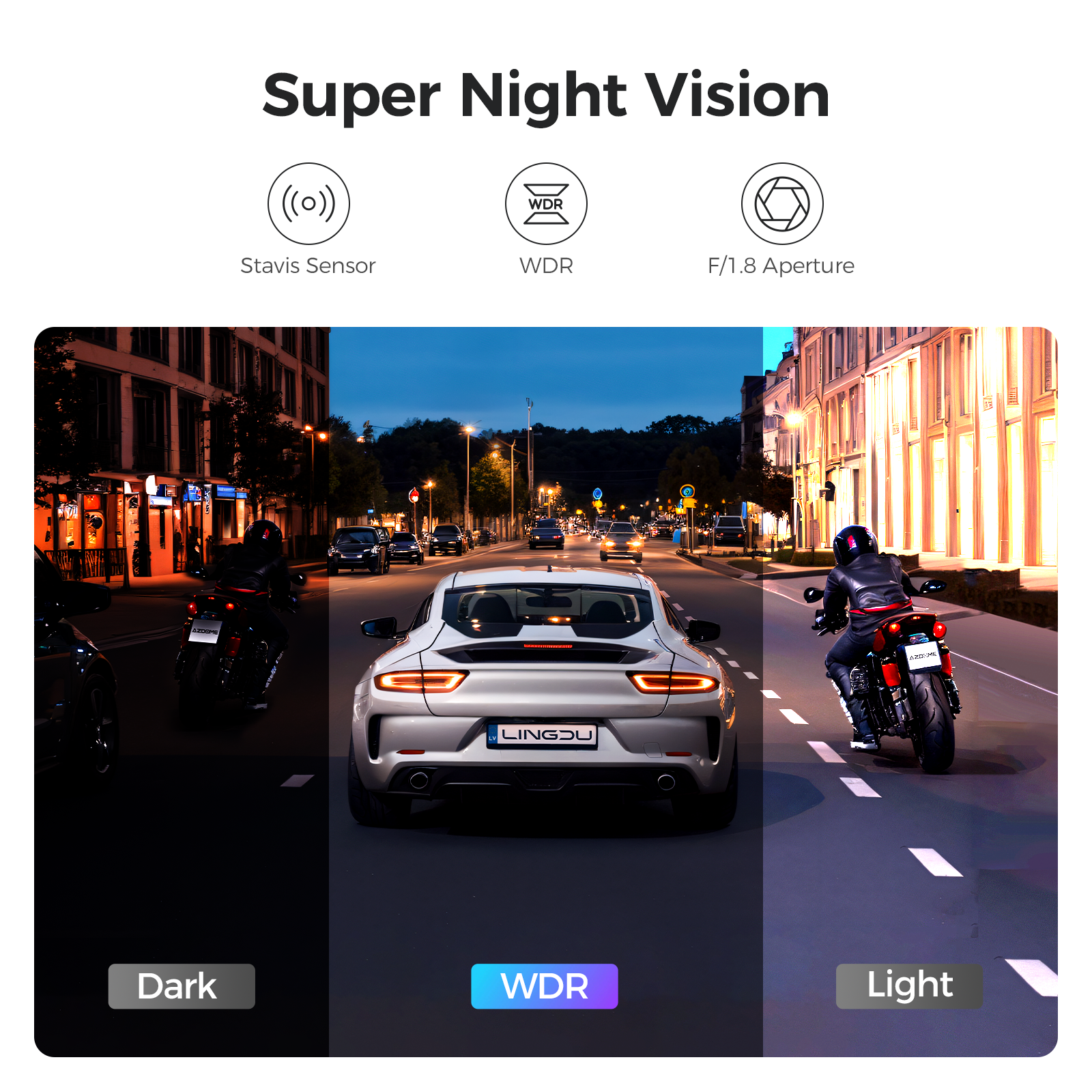 LINGDU AM100 4K Dash Cam GPS ADAS Camera Front Cam 150FOV Car DVR 24H Parking Support Rear Interior Cam WIFI & App Control
