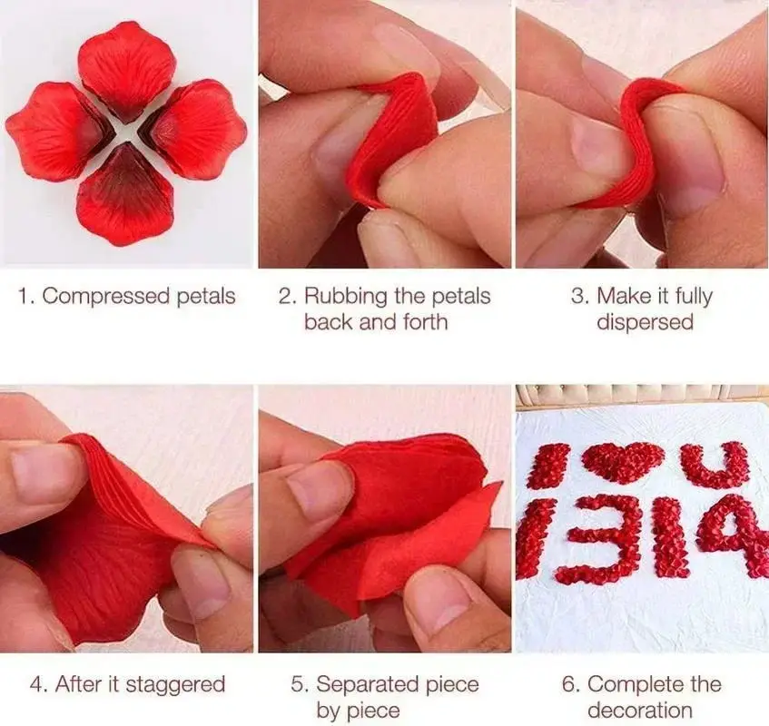 2000Pcs/bag Artificial Rose Petals Pink for Weddings Colorful Rose Red Petals of Roses For Marriage Birthday Wedding Decoration