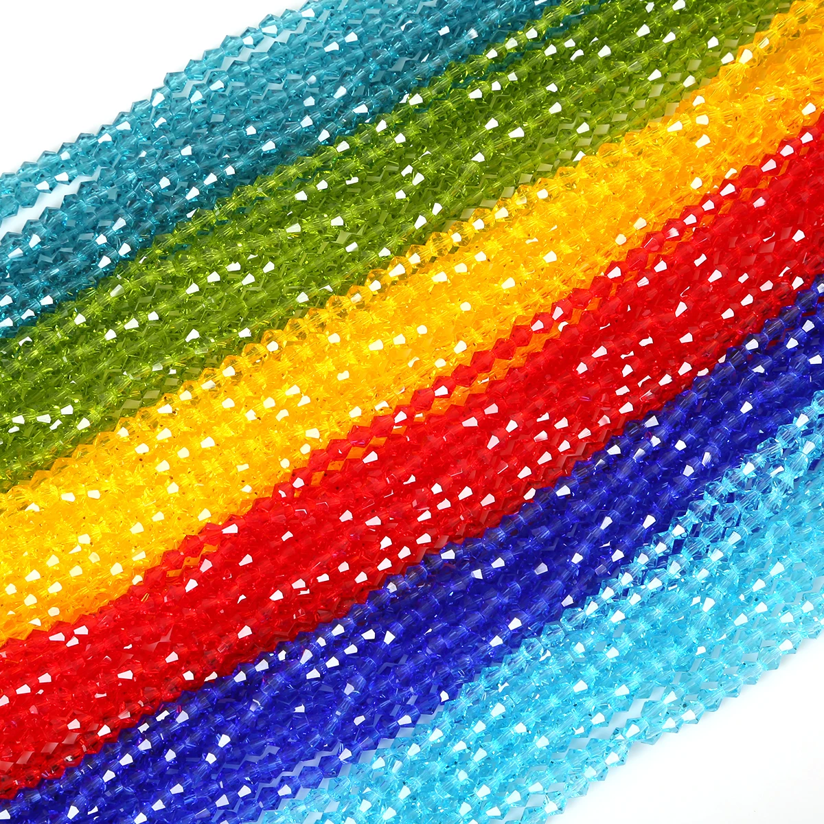 200pcs cut diamond shaped crystal glass beads DIY handmade clothing accessories making beaded loose bead jewelry accessories