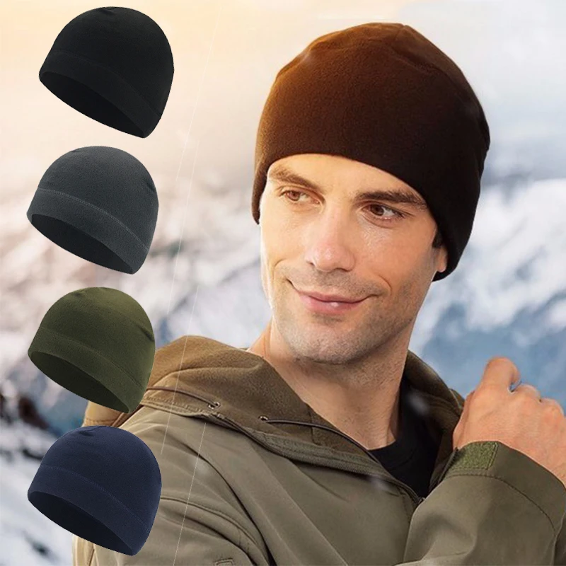 2023 New Unisex Windproof Polar Fleece Warm Beanie Hat Cap Male Winter Ski Cycling Cap Hat For Womenkullies Hip Hop Hats