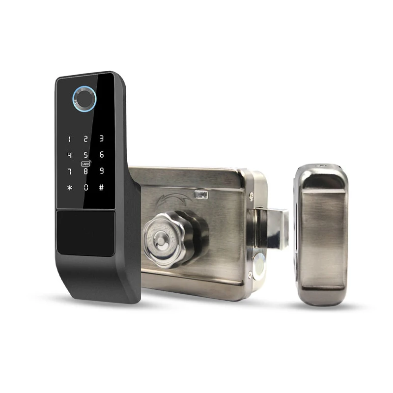 Tuya Smart Lock Waterproof WIFI TTLock Bluetooth Fingerprint Rim Lock Card Digital Code Electronic Door Lock for Home Security