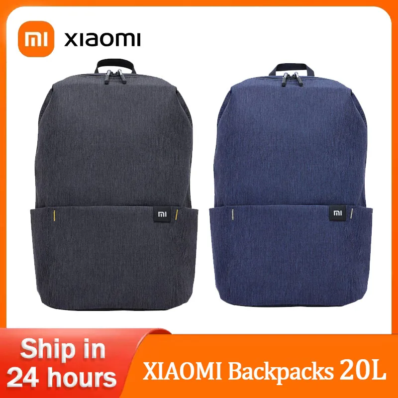 Original Xiaomi 20L Backpack Mi Back pack Men Women Sports Waterproof Colorful Unisex Bag For 15.6 Inch Casual School Bag