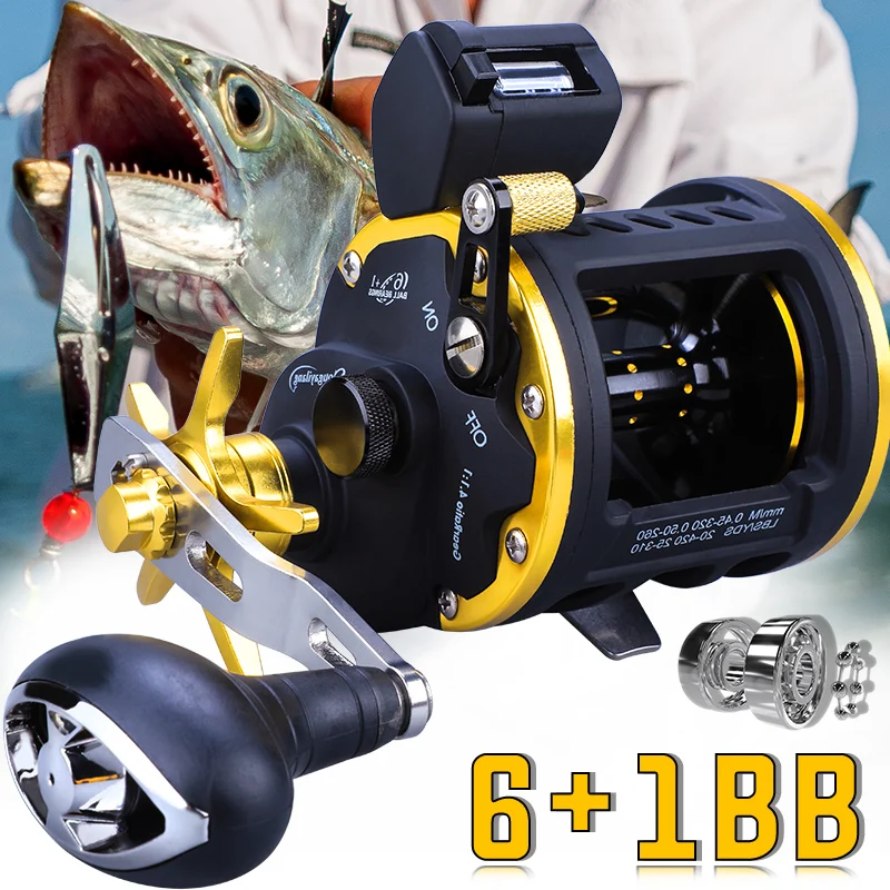 Sougayilang Fishing Reel 3000/4000 Trolling Reel Drum Bait Casting Ree Max Drag 20kg for Saltwater Fishing Tackle