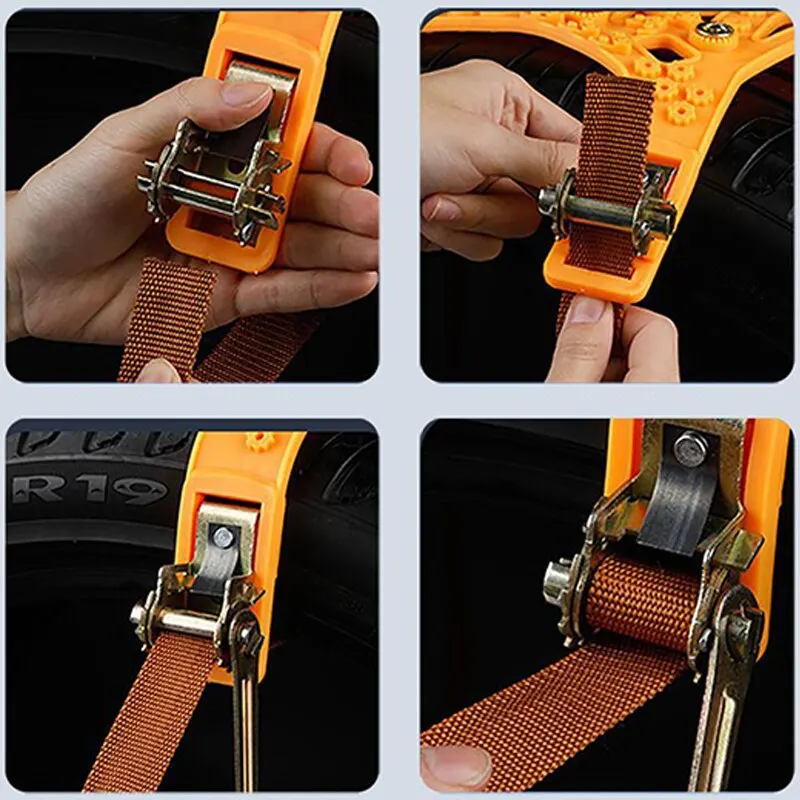 Universal Winter Anti-skid Car Truck Wheels Tyre Tire Snow Ice Chains Belt Vehicles SUV Wheel Chain Mud Road Emergency Chain 6Pc