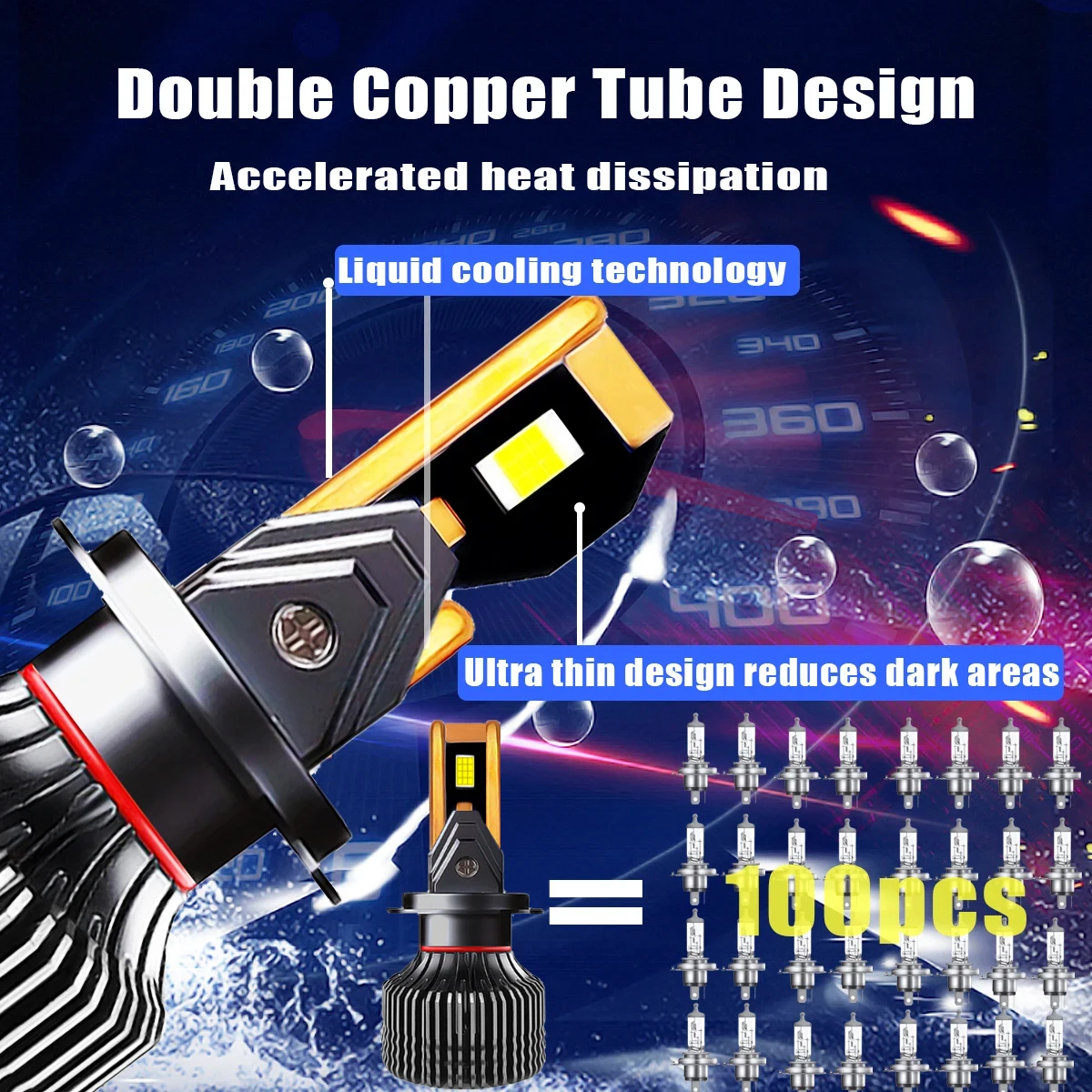 ZTZPIE 6000K HB3 HB4 9005 9006 H1 H7 H4 H11 Bulb Led Lamp CSP 7750 Chips Car Headlight Light 700W 360000LM Fog Lights Lamps