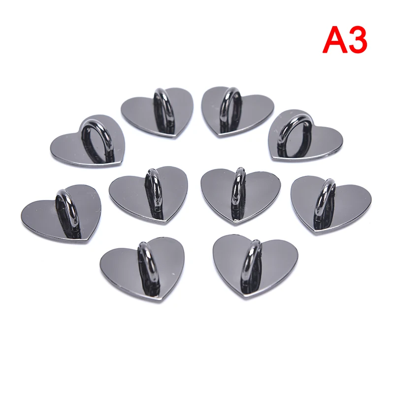 10pcs/lot 25mm Non-detachable Metal Heart O&D Ring Side Clip Buckle Hardware Hook Accessories DIY Arch Bridge Pendant Hanger
