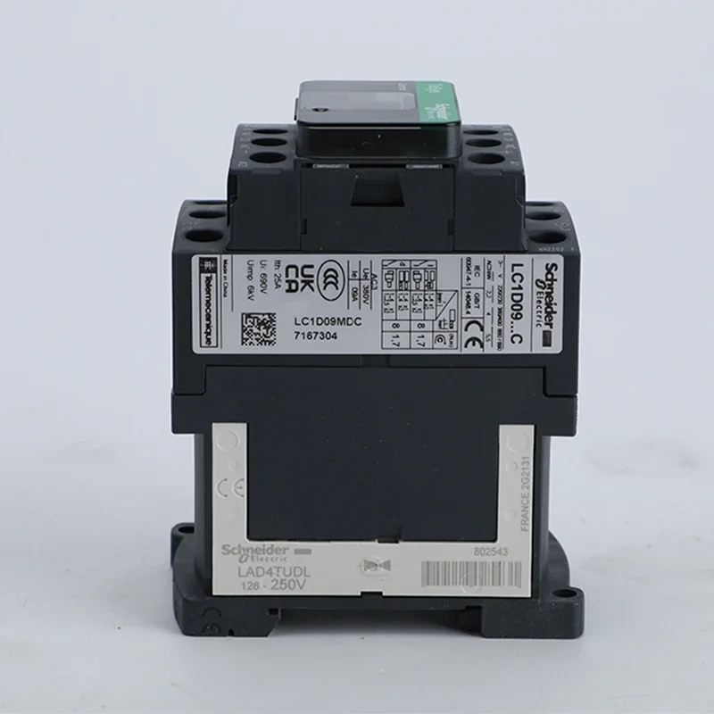 Schneider Electric LC1D09/12/18/25/32/38 BDC EDC FDC MDC Low Power Contactor Black/White Optional LC1D DC
