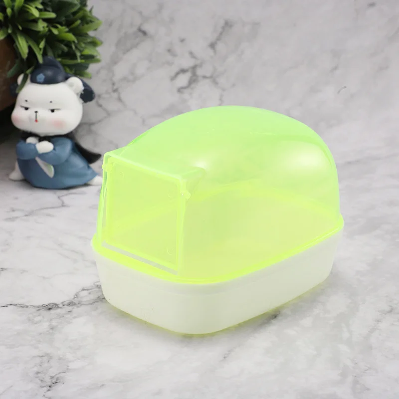 Dust Free Hamster Bathroom Sauna Room With Door Small Pet Rat Sand Bath Toilet Cleaning Gerbil Bathtub Hamsters Accessories 5