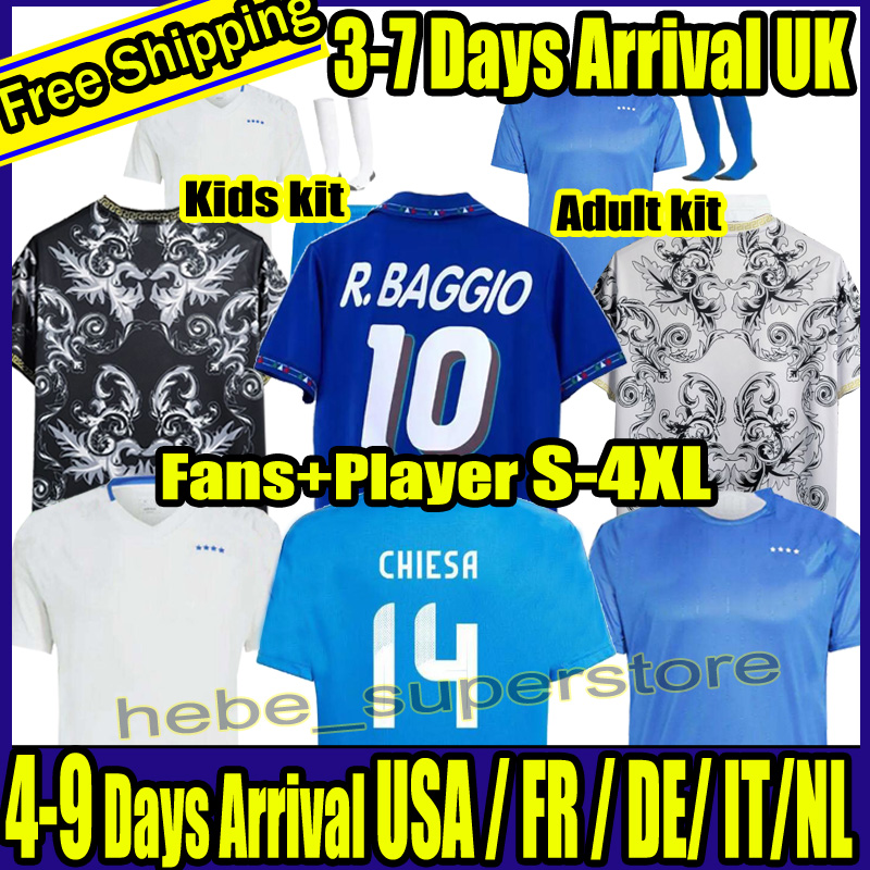 S-4XL 24 25 Italy Euro Cup soccer jerseys jerseyS SCAMACCA IMMOBILE CHIESA football shirts RASPADORI JORGINHO BARELLA BASTONI FRATTESI Maglia 1994 96 06 Retro shirt