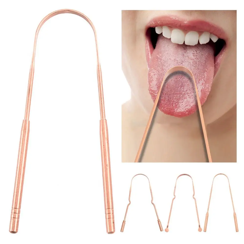 1Pc Tongue Scraper Cleaner Metal Cleaning Scraper for Men and Women Tongue Toothbrush Dental Oral Care Hygiene Tool