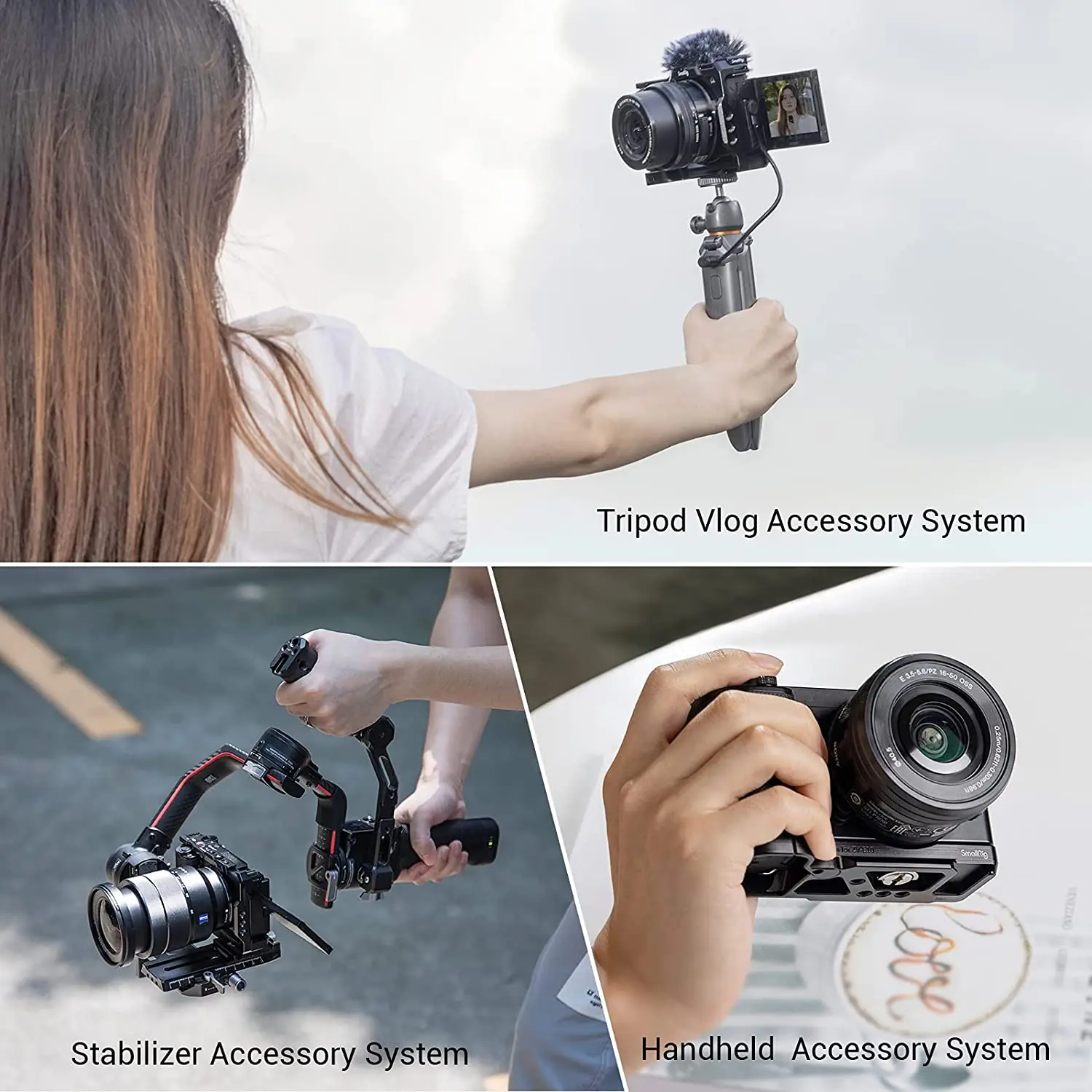 SmallRig Camera Cage with Grip for Sony ZV-E10 ZVE10 3538B