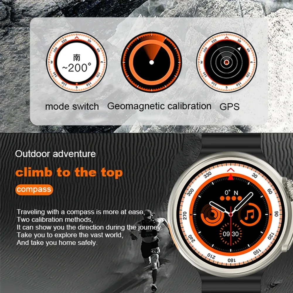 Z78MAX Smart Watch Ultra 2 NFC Lingdong Island 5.1 Bluetooth Call Sleep Blood Pressure Monitoring Waterproof Men Smart Watches