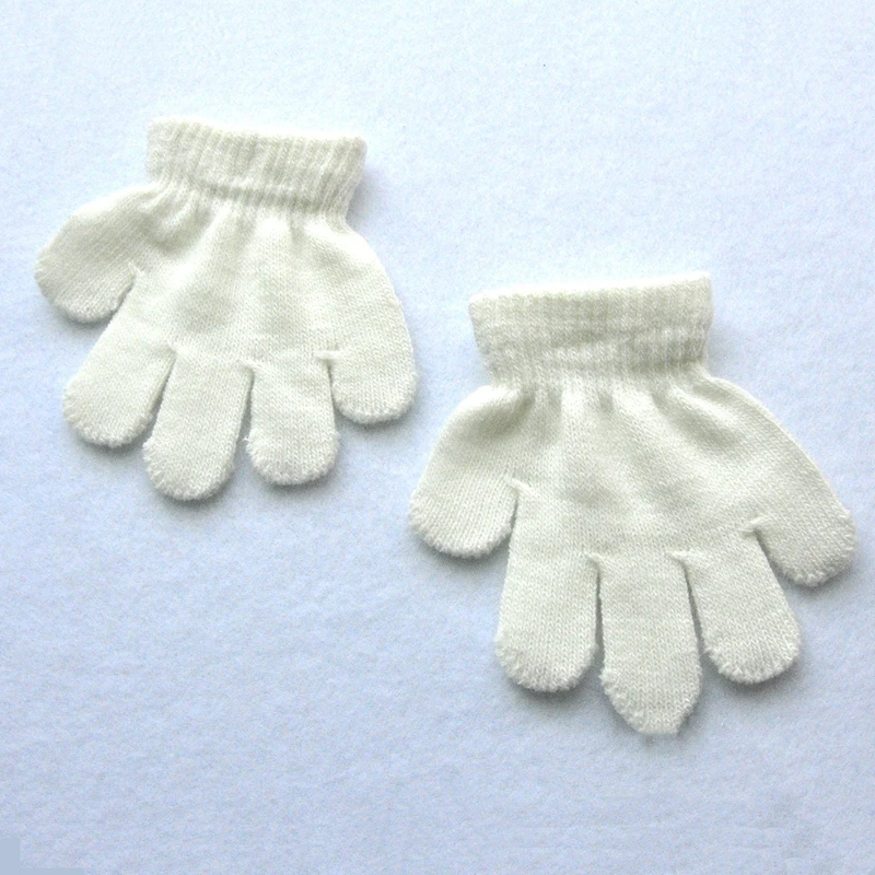 Children Y Winter Knitted Warm Gloves For Boys Girls Student New Solid Color Knitting Mittens Outdoor Cycling Skiing 5