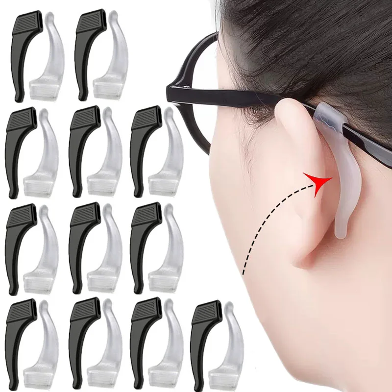 Anti-slip Silicone Ear Grip Glasses Eyeglasses Leg Ear Hook Stopper Bracket Fastener Accessories Temple Tip Eyewear Holder