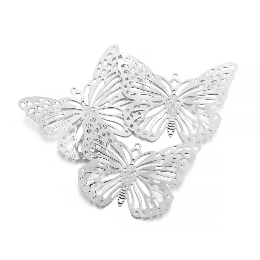 20/30Pcs/Pack Copper Butterfly Filigree Wraps Gold Pendant Etched Embellishments Charms For DIY Bracelet Necklace Jewelry Making