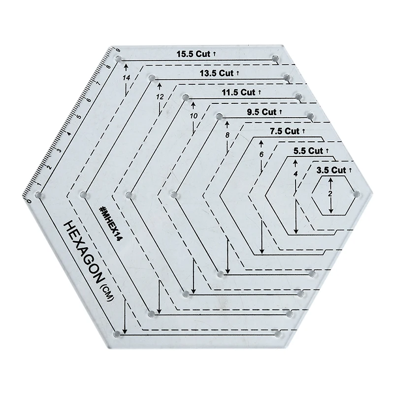 Patchwork Ruler Quilting Rule High Grade Transparent Acrylic Rulers Yardstick Cloth Cutting DIY Sewing Tools pcs 5
