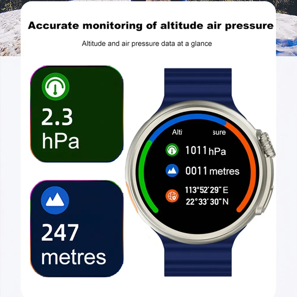 Z78MAX Smart Watch Ultra 2 NFC Lingdong Island 5.1 Bluetooth Call Sleep Blood Pressure Monitoring Waterproof Men Smart Watches