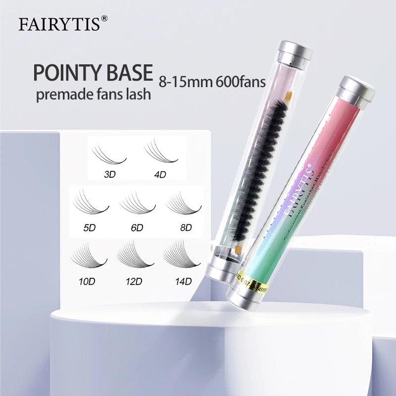 Premade Fans Fluffy Volume Lashes D mm Long Stem Soft Russian Professional Eyelash Extensions All Size Wholesale