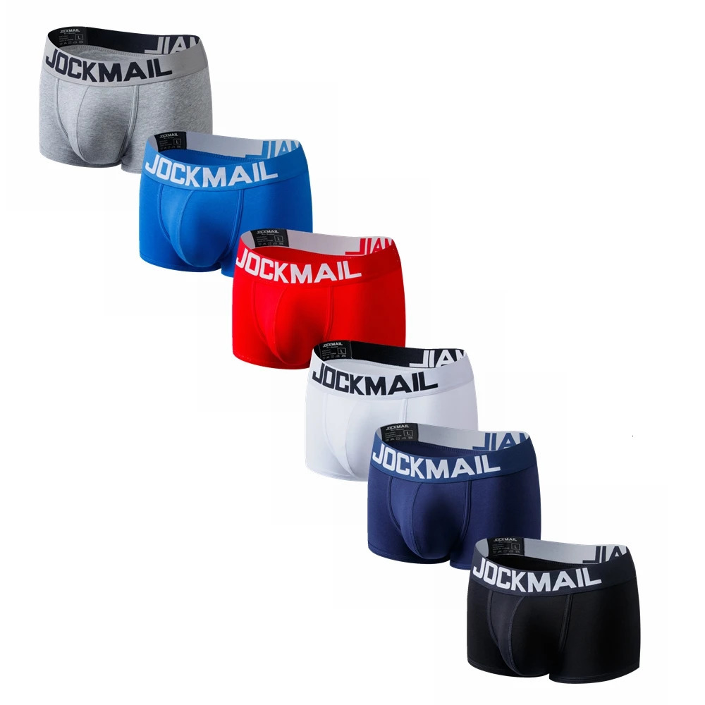 JOCKMAIL 6 pieces/batch mens underwear Boxershorts cotton mens boxing shoes mens breathable underwear mens underwear soft boxing underwear 240516
