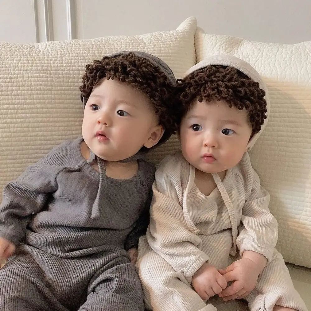 Toddler Wig Afro-hair Hat Dreadlocks Hat Hobo Mad Scientist Rasta Caveman Handmade Winter Knit Warm Cap Funny Party Beanies
