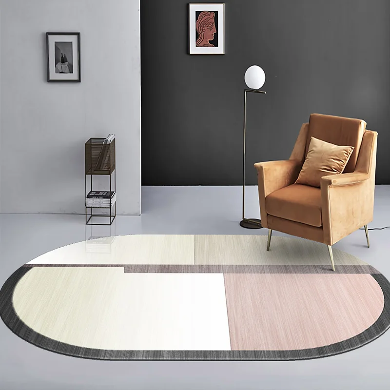 Irregular Living Room Carpet, Home Oval Light, Luxury Sofa, Coffee Table, Bedroom Bedside Decoration, Study, Balcony, Porch Mat