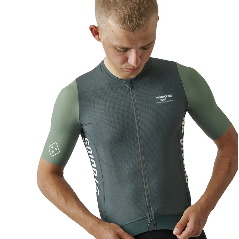 PNS Pro Team Cycling Jersey Men MTB Bike Short Sleeve Tops Breathable Quick Dry Fabric Mountain Road Racing Bicycle Clothing 240520