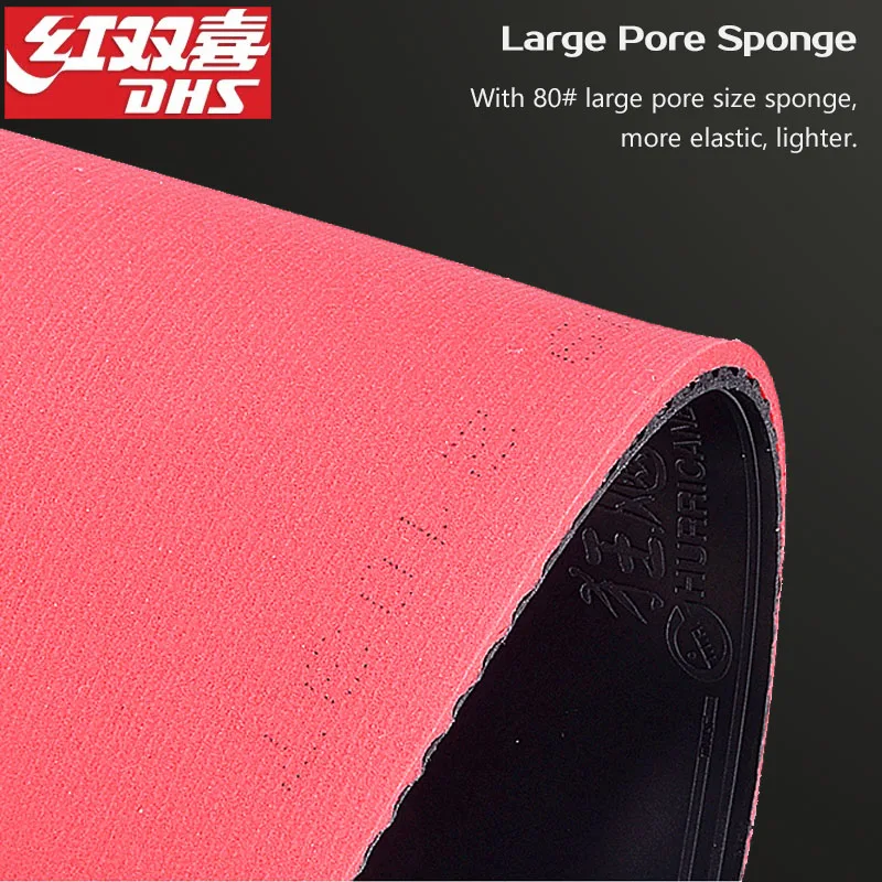 DHS Hurricane 8-80 Table Tennis Rubber Tacky Pimples-in Soft Elastic Ping Pong Rubber Professional Large Pore Sponge
