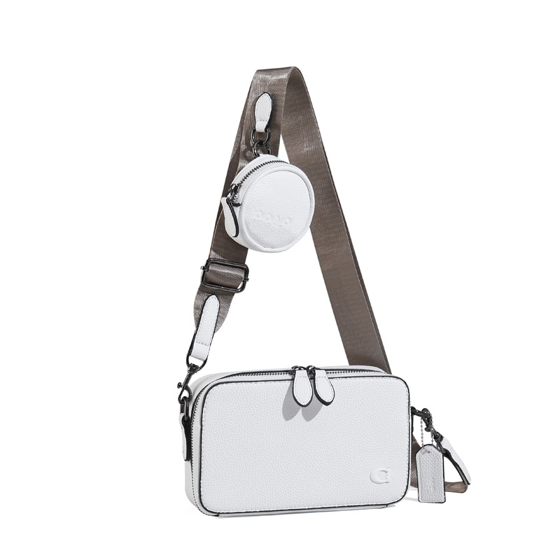 New men's bag charger single shoulder crossbody bag 2-in-1 mobile phone bag fashionable men's small square bag