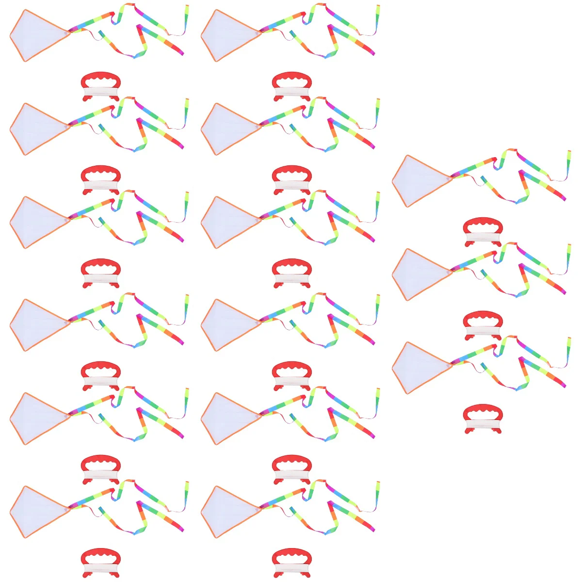 15 Sets Outdoor Toys Teaching Blank Kite DIY Painting Fly Swivel Line Kids Cloth Toddler