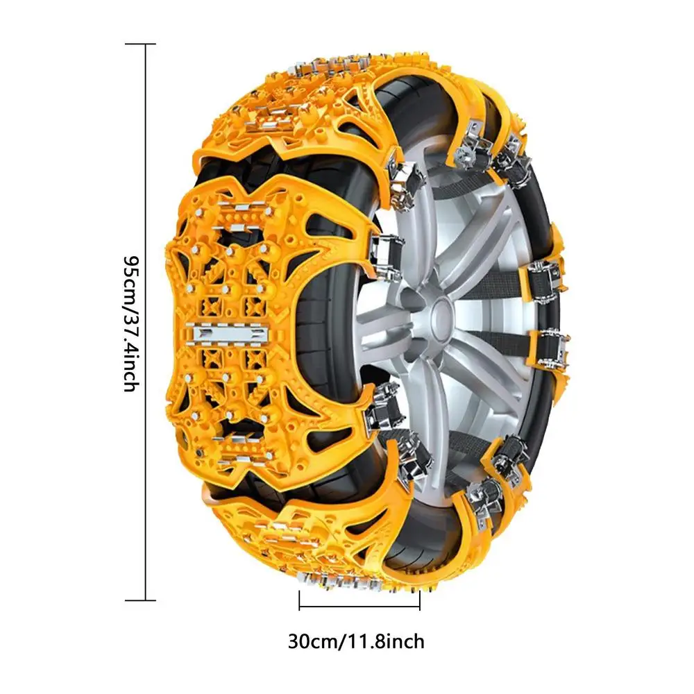 Car Tire Chain Anti Skid Snow Chains Car Winter Tire Wheels Chains Winter Outdoor Snow Tire Emergency Tire Crawler For Vehicles