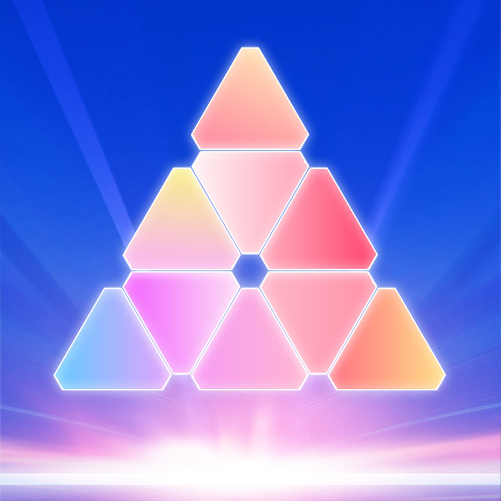 RGB Triangle Wall Light LED Quantum Lamp 5V USB WIFI Bluetooth Music Sync Game Ambient Light For Gaming Bedroom Store Decoration