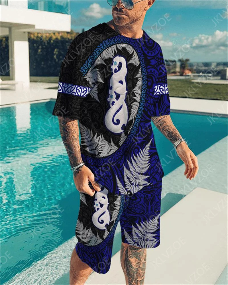 Summer Men T shirts Fashion Suit The Lion King Men Set Tracksuit For Man Oversized Clothes 3D Print T-shirt Shorts Sportswear 240521