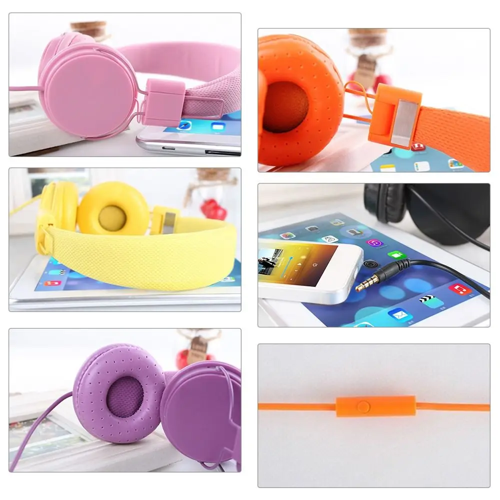 Portable Kids Wired Ear Headphones Stylish Headband Earphones for iPad Tablet Kid Headphones For Boys