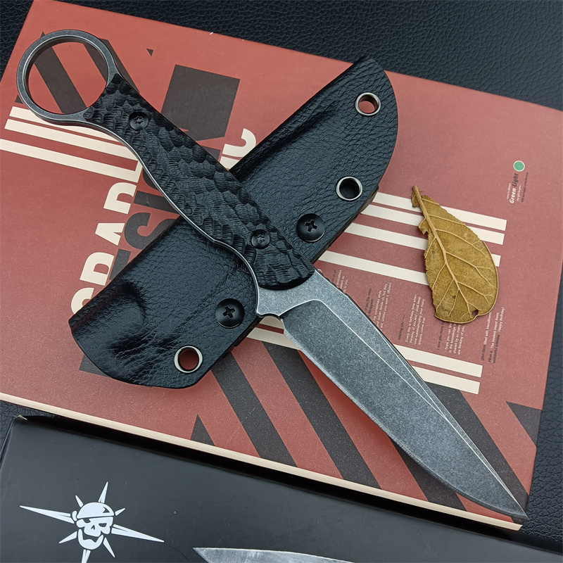US TOOR Anaconda Knife Cr Mov Stonewash Fixed Blade G Handle for EDC Outdoor Tactical Hunting Camping
